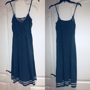 Disney polka dot midi dress Fits S/M blue